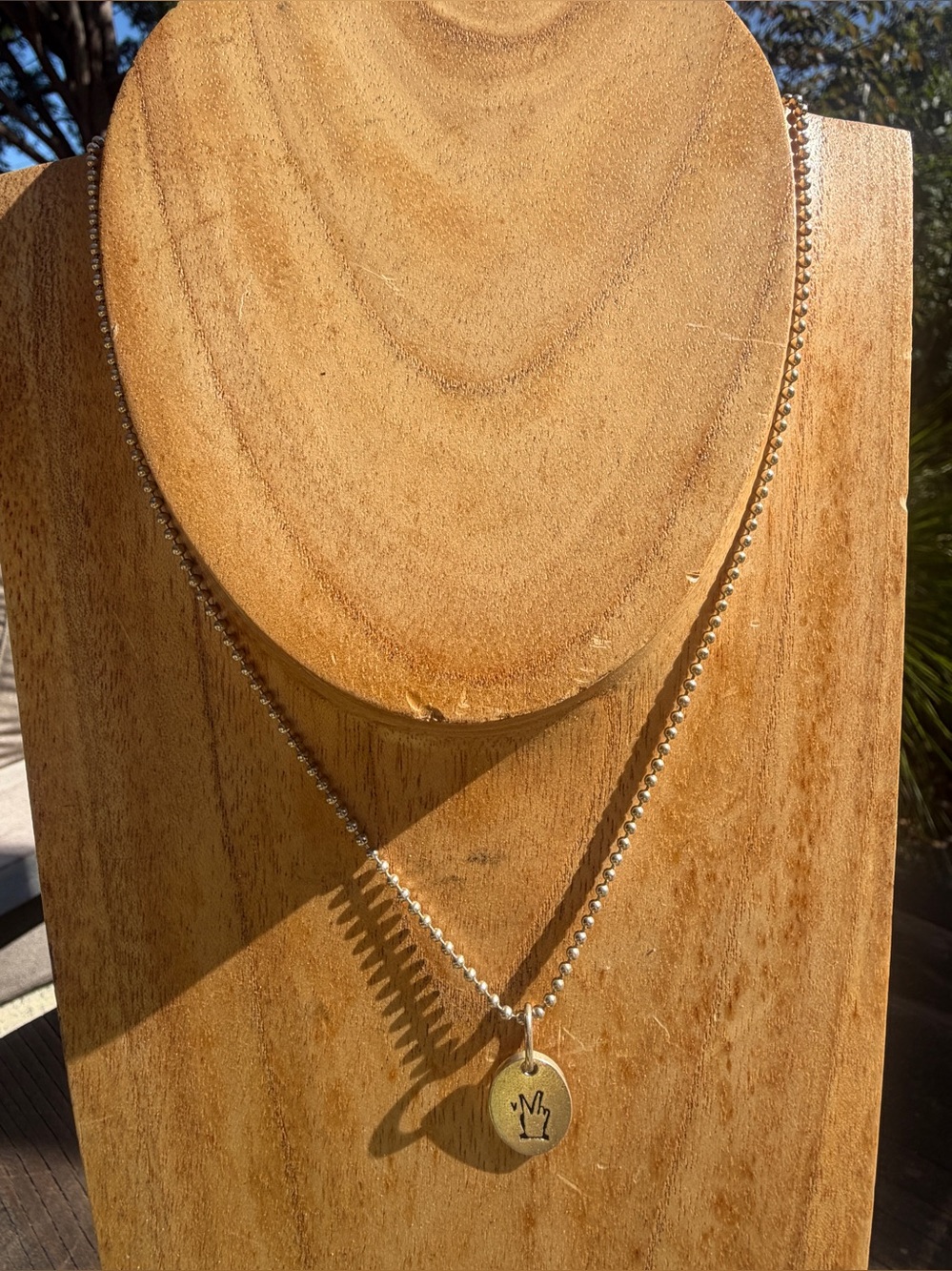 ANNIE KAJIYA Sterling Silver “Sign Language” Heart Pendant Necklace
